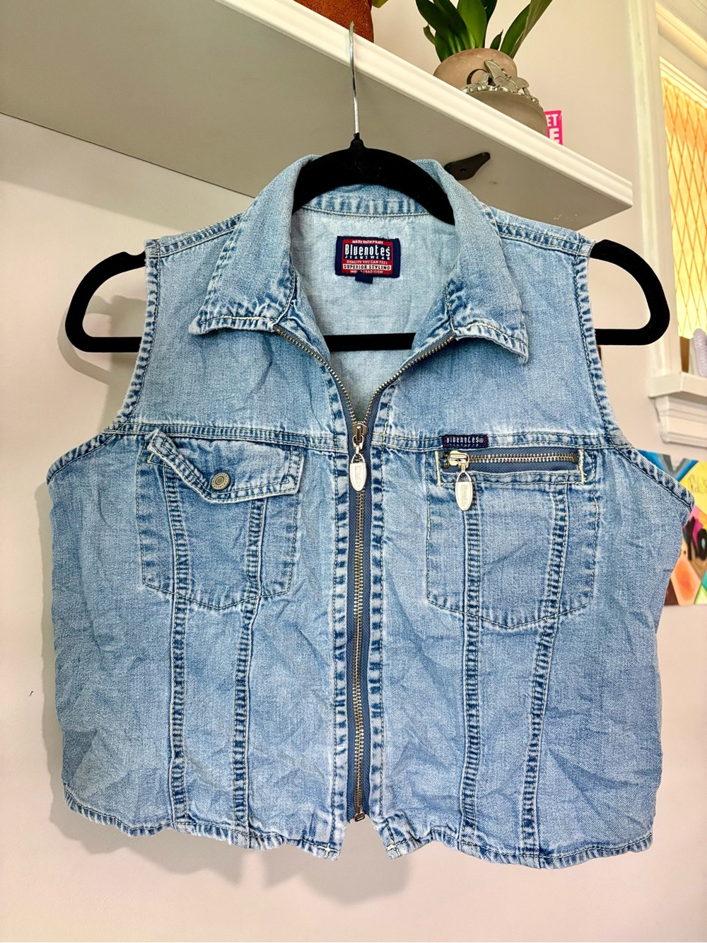 Bluenotes Light Blue Denim Vest with Branded Patch
